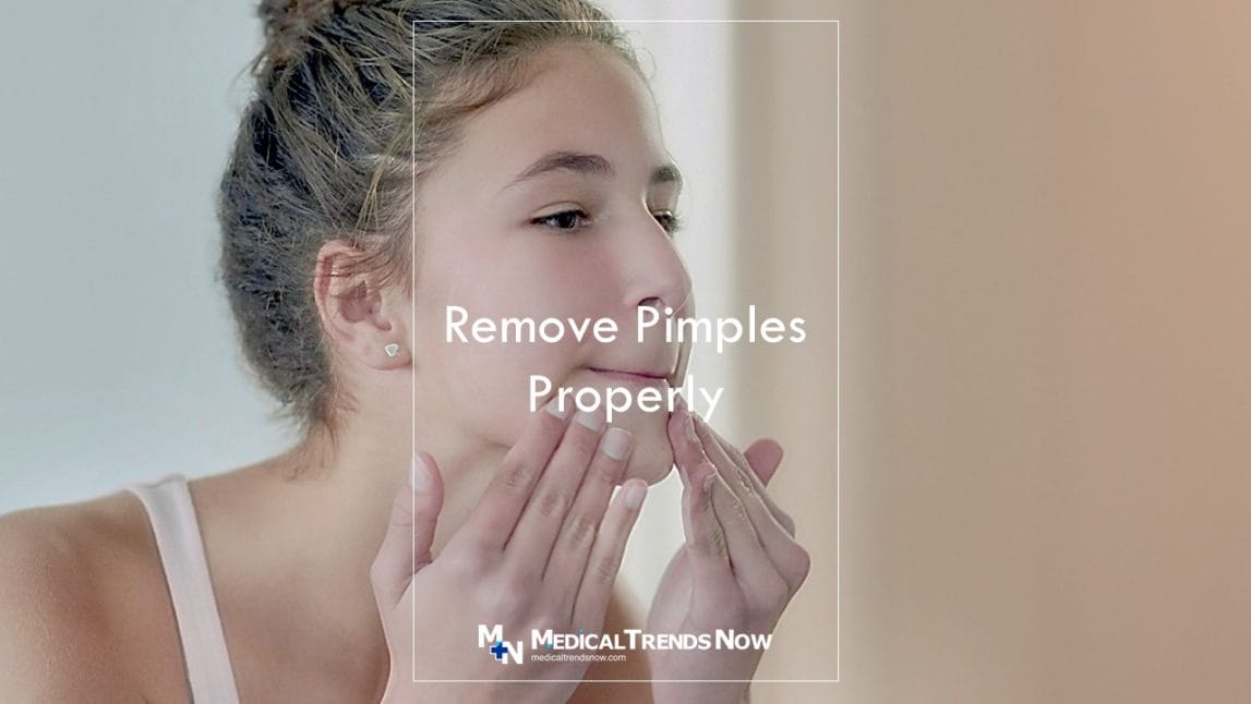 Filipina washes her face to prevent pimples