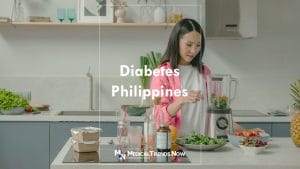Filipino with Diabetes in the Philippines preparing a healthy food