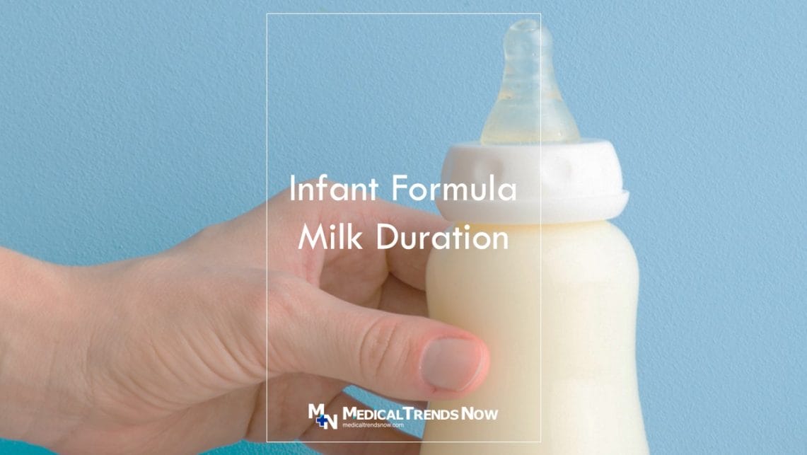 baby bottle with infant formula milk