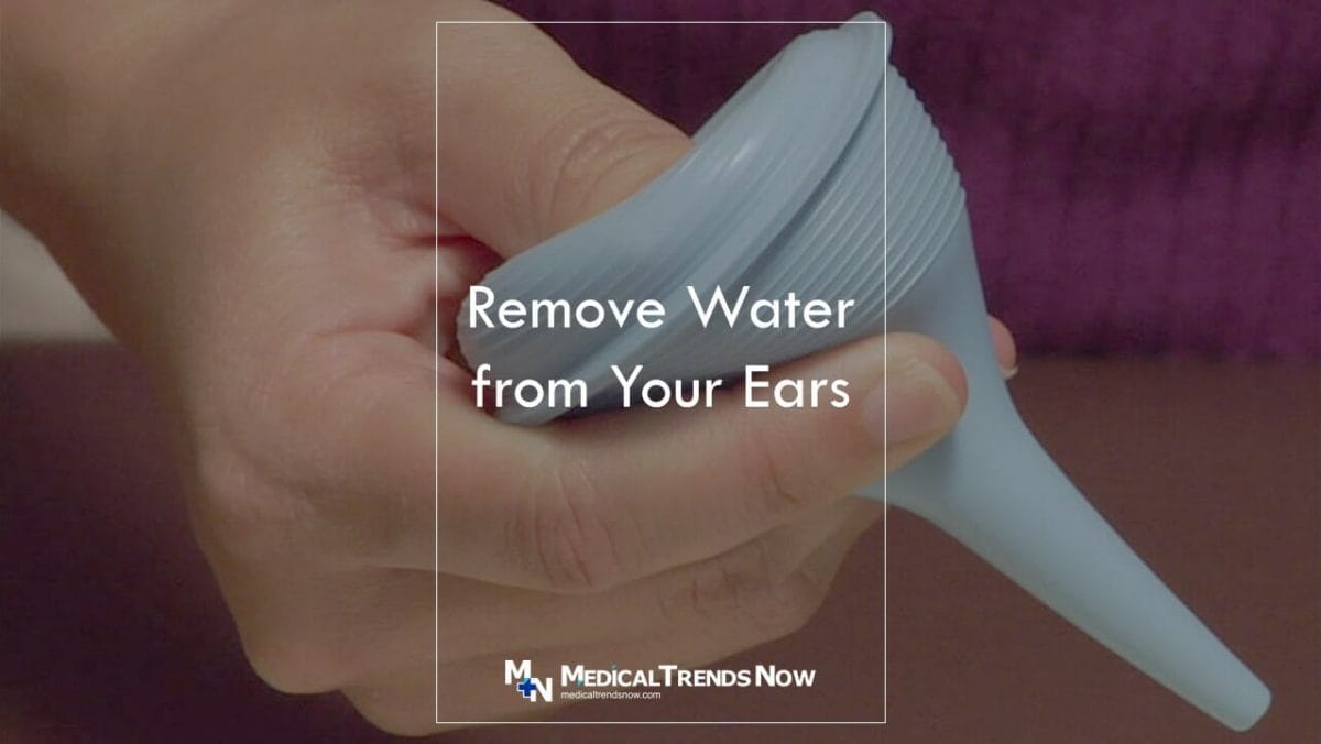 nasal aspirator to remove water from ears