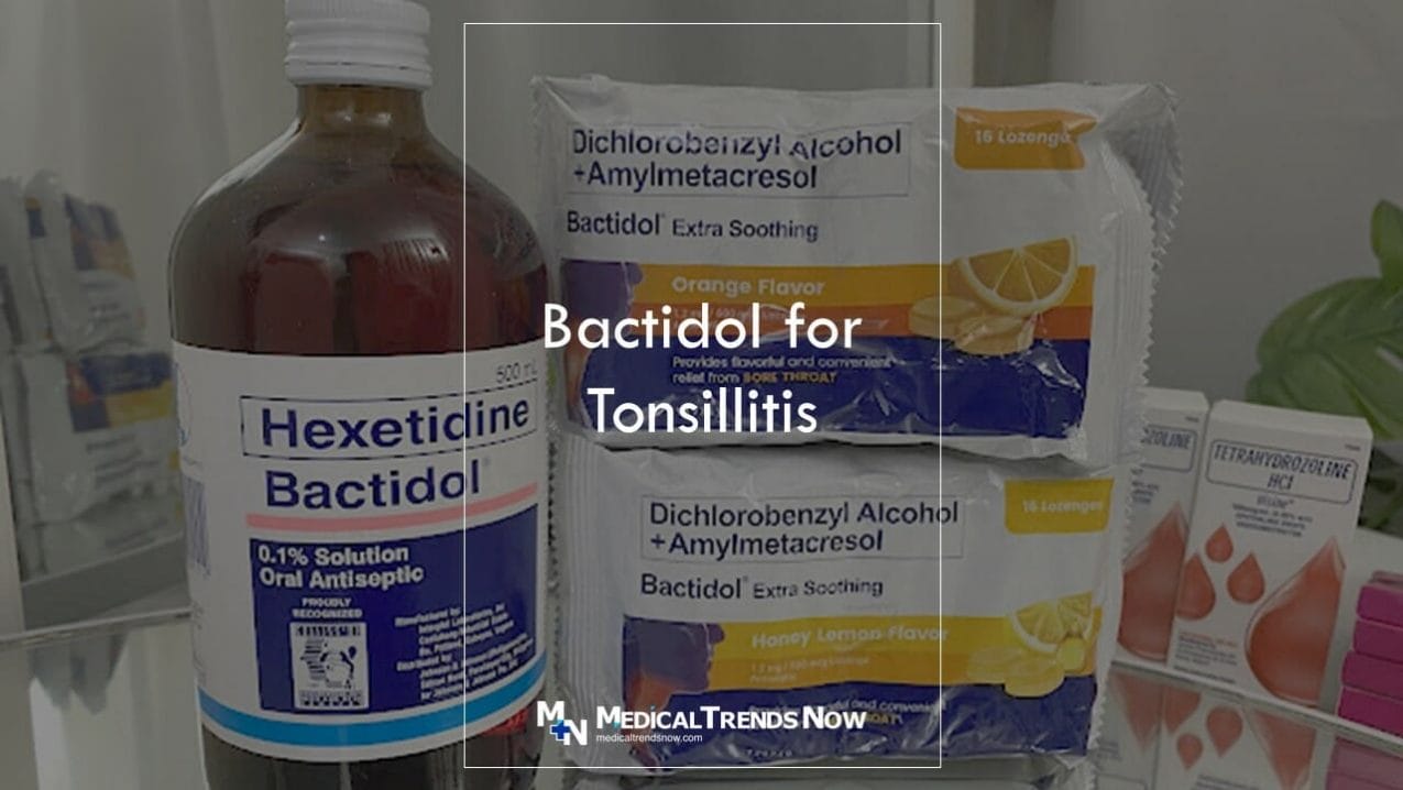Can you use Bactidol for tonsillitis?