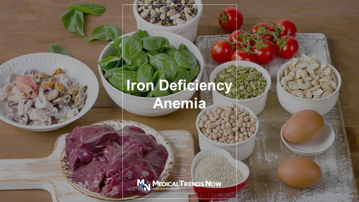 Healthy food full of iron, vitamins, and minerals to combat anemia