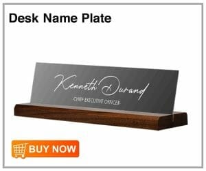 Desk Name Plate
