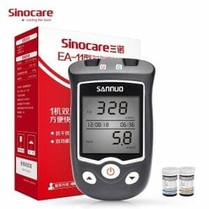 Sinocare EA-11 Uric Acid & Blood Glucose Testing Meter Kit mmol L & 50 Glucose Test Strips 30 Uric Acid Strips Diabetes Tester