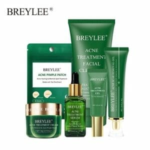 Breylee Acne Treatment Set 6Pcs (facial cleanser,acne scars removal gel, serum, cream, acne treatment gel, acne patch )