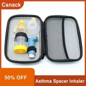 Canack Adult Pediatric Baby Silicone Aerosol Chamber Asthma Inhaler