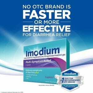 Imodium Multi-Symptom Relief Anti-Diarrheal Caplets, Loperamide Hydrochloride, Simethicone