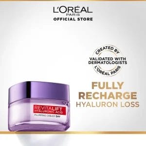 L'Oreal Paris Revitalift Hyaluronic Acid Plumping Day Cream 50ml Moisturizer for Face