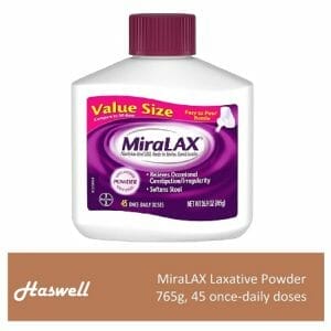 MiraLAX Laxative Powder for Gentle Constipation Relief