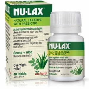 Nu-Lax Natural Laxative Tablets with Prebiotic – Senna & Aloe