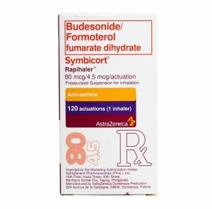 SYMBICORT Budesonide 80mcg + Formoterol furoate dihydrate 4.5mcg Metered Dose Inhaler 