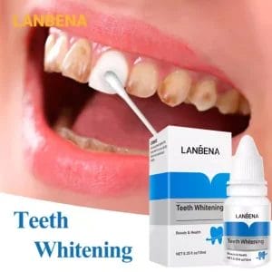 LANBENA Teeth Whitening Essence Powder Oral Hygiene Cleaning Serum Removes Plaque Stains Tooth Bleaching