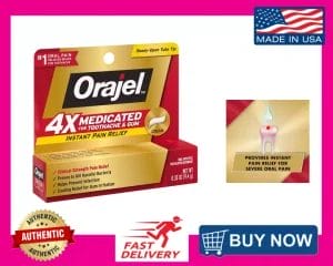 Orajel Medicated for Toothache and Gum Irritation Instant Pain Relief Cream, Oral Antiseptic