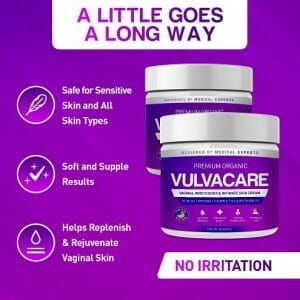 Organic Vaginal Moisturizer, Vulva Balm Cream, Intimate Skin Care, Menopause Support - Relieves Dryness