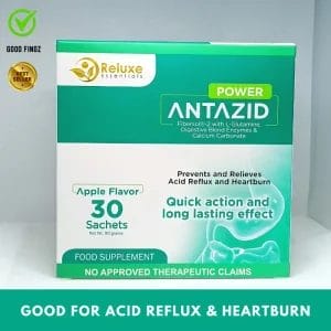 Power Antazid Quick Action Antacid Acid Reflux Apple Flavor 30 Sachets