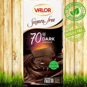Valor Sugar Free 70% Dark Chocolate, Gluten Free