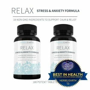 Relax 2 Bottles Stress Relief Supplement & Natural Anxiety Relief