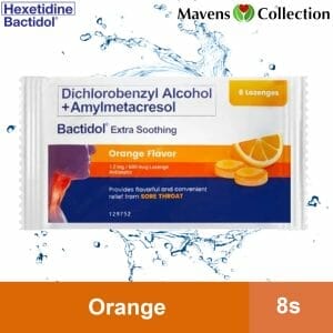 Bactidol Extra Soothing Lozenge Orange for Tonsillitis