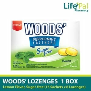 Woods' Peppermint Lozenges Sugar-Free Lemon